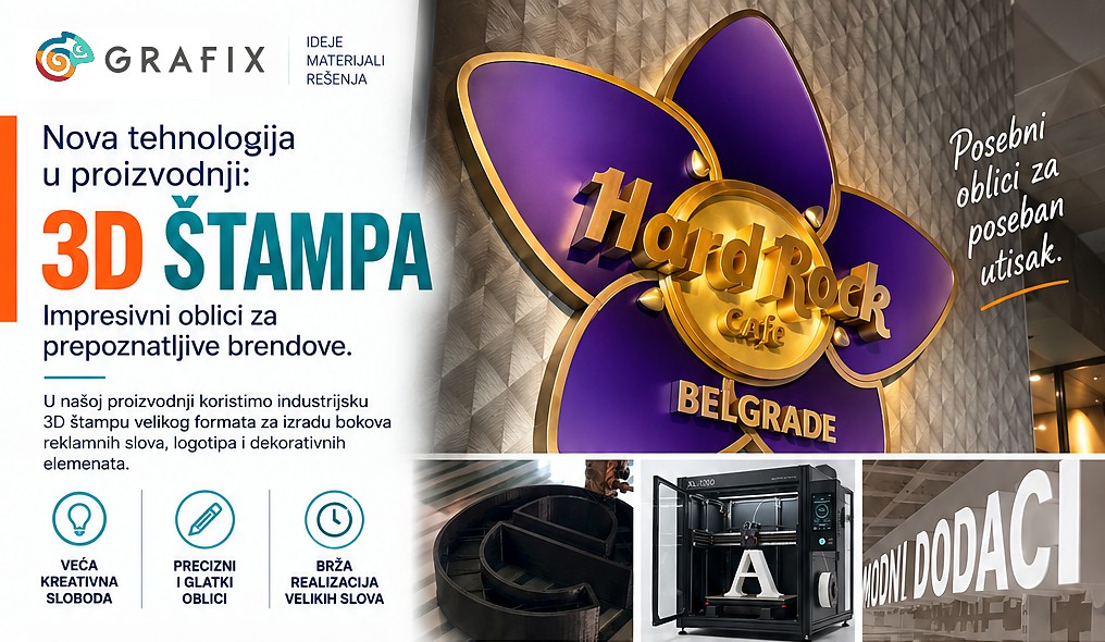 3D štampa svetlećih reklama i reklamnih slova 3D štampa svetlećih reklama i reklamnih slova
