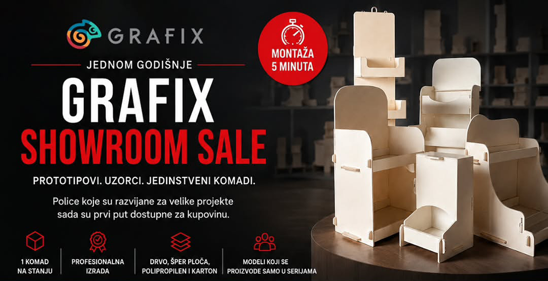 Raspordaja reklamnih displeja i promotivnih stalaka
